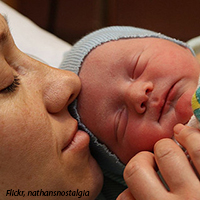 mom and newborn baby